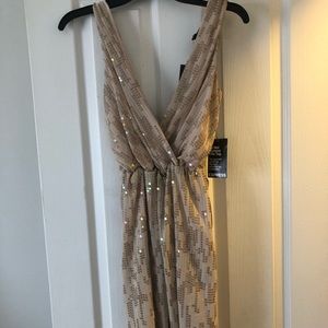 Gold sequin dress